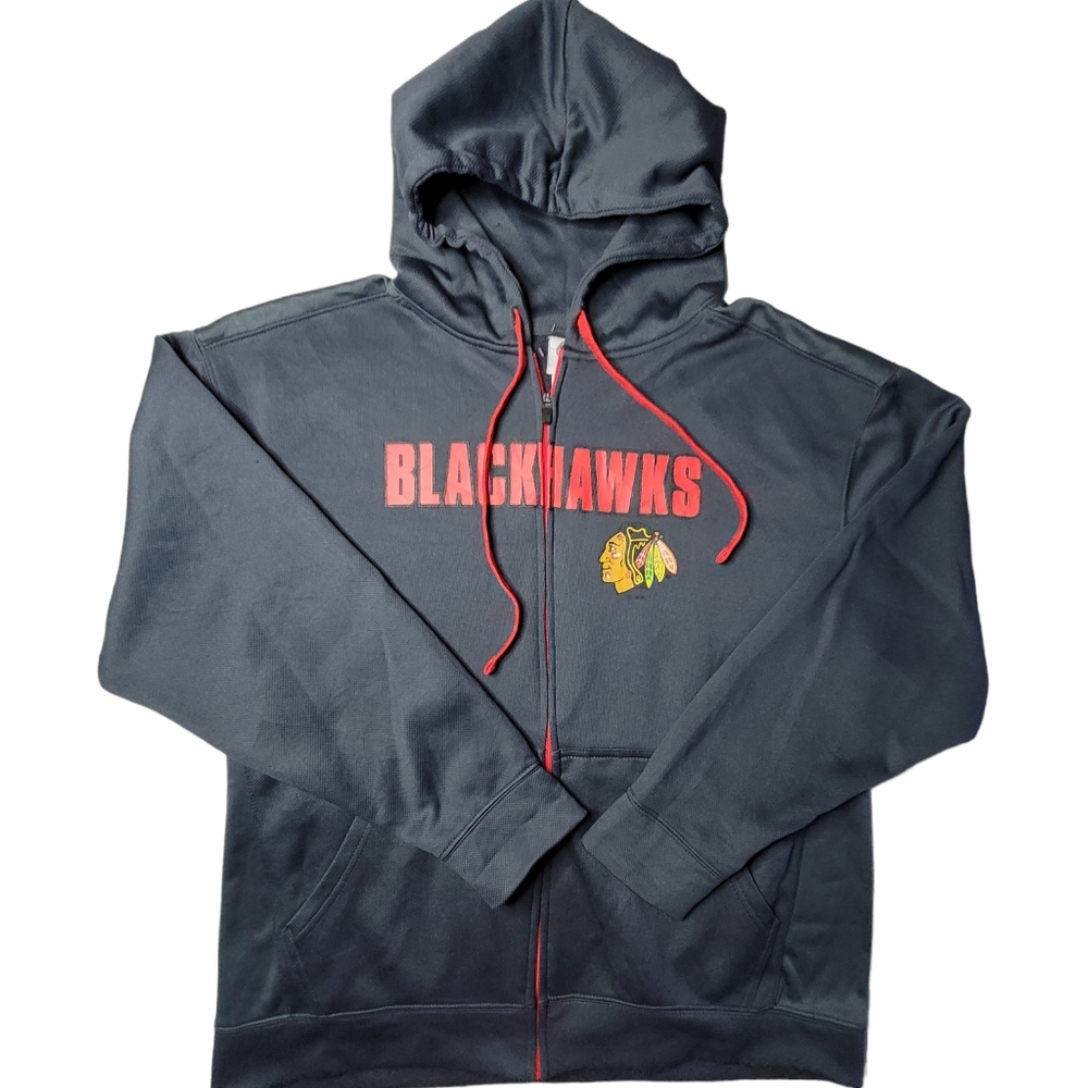 NHL Jacket Chicago Blackhawks Hockey Full Zip Hoodie Men's XL